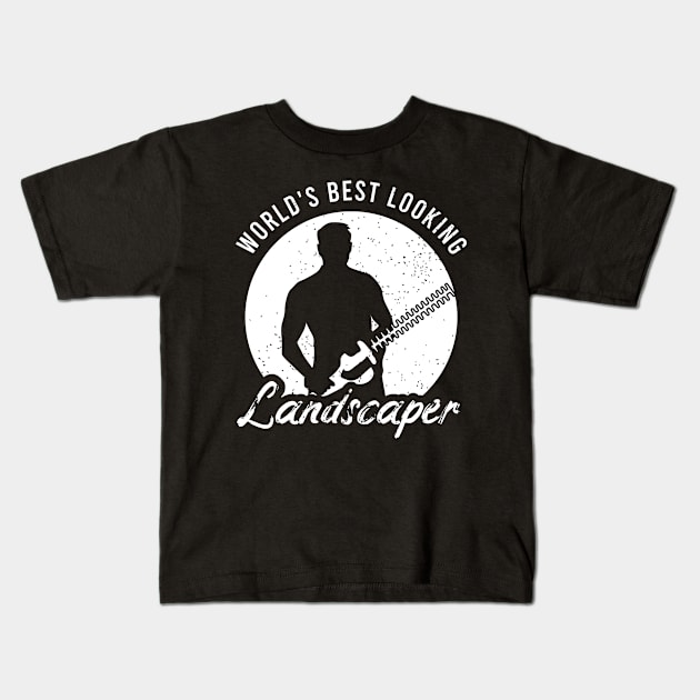 Funny Landscaper Clothing For A Lover Of Landscaping Kids T-Shirt by AlleyField